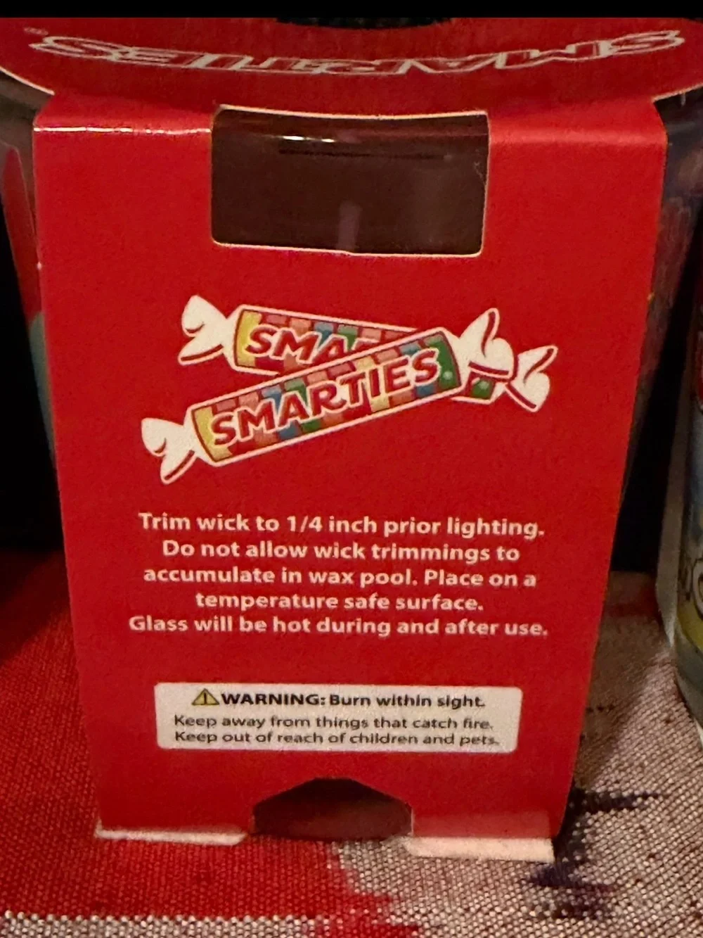 Candy Scented Candles: 4 Set Junior Mints, Smarties, Fluffy Stuff, Dum-Dums 3oz